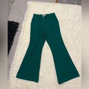 Elegant Green Women's Flared Pants